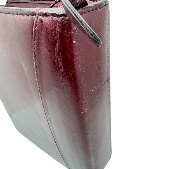 Franklin Quest Full Grain Aniline Leather Burgundy Planner Compact Sz 6-Ring - Picture 8 of 16